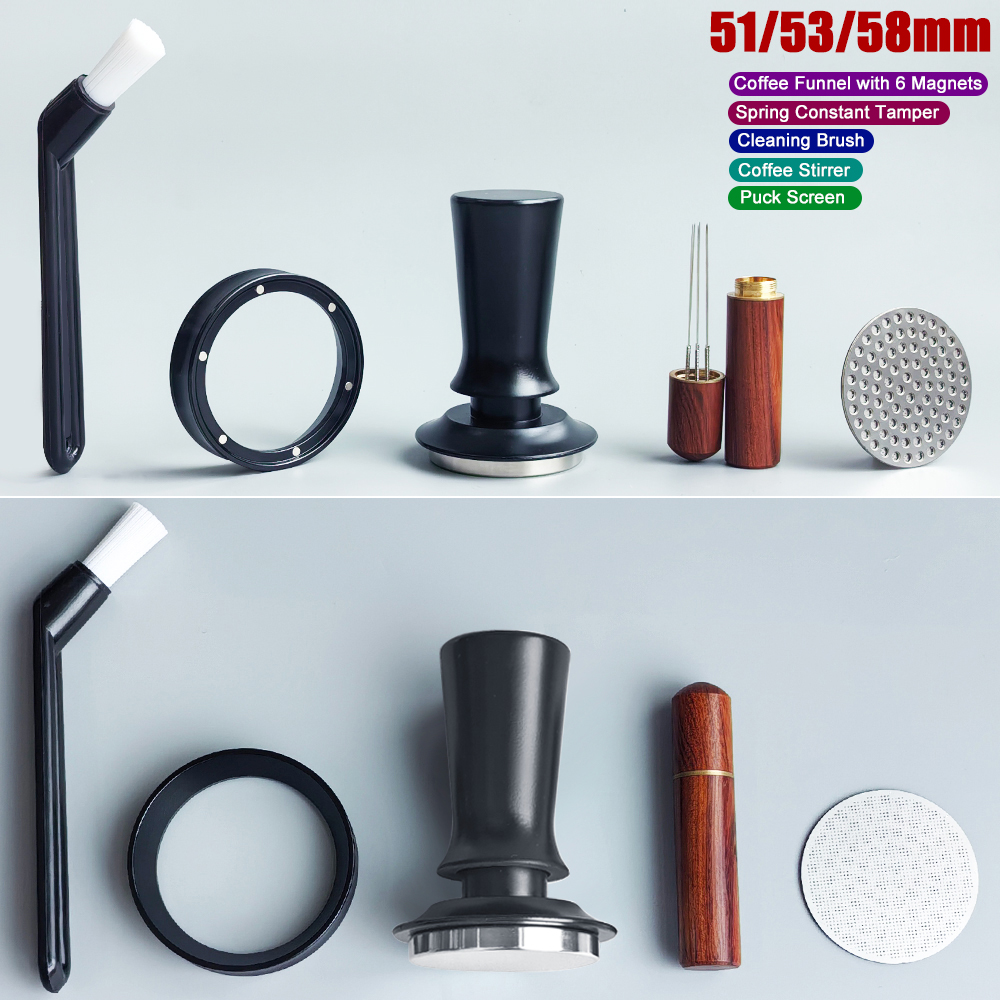 Dosing Funnel Ring - 51/53/58mm Espresso Tamper, 5Pcs/Set Coffee Tampers