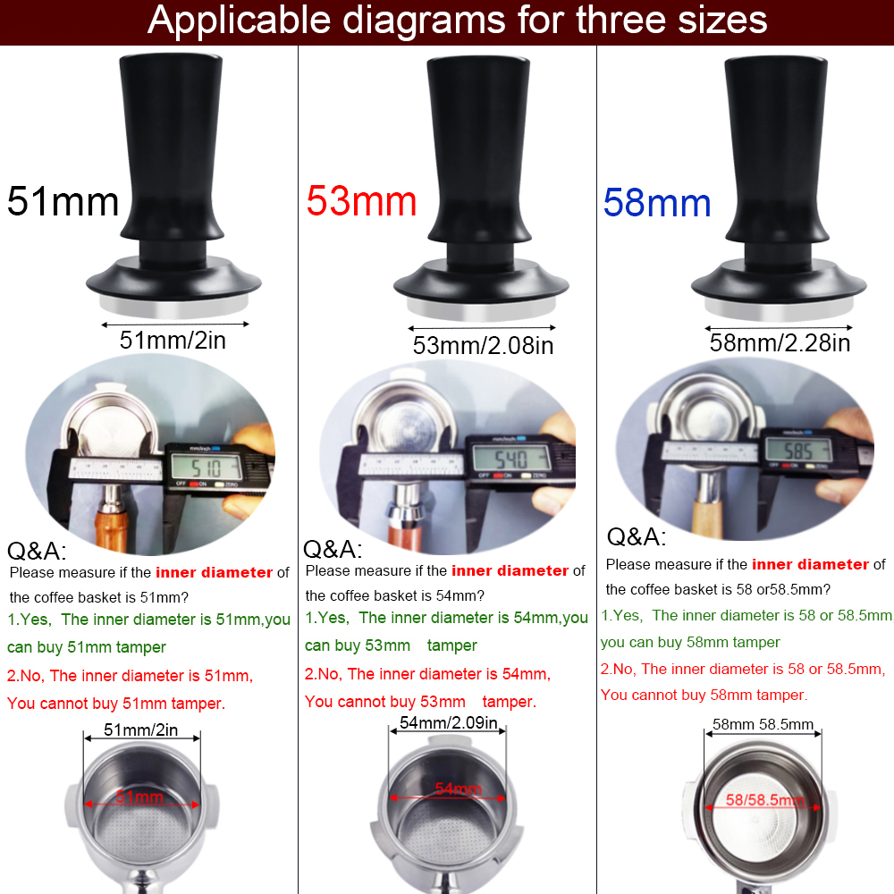 51/53/58mm Espresso Tamper, 5P - Dosing Funnel Ring review and price