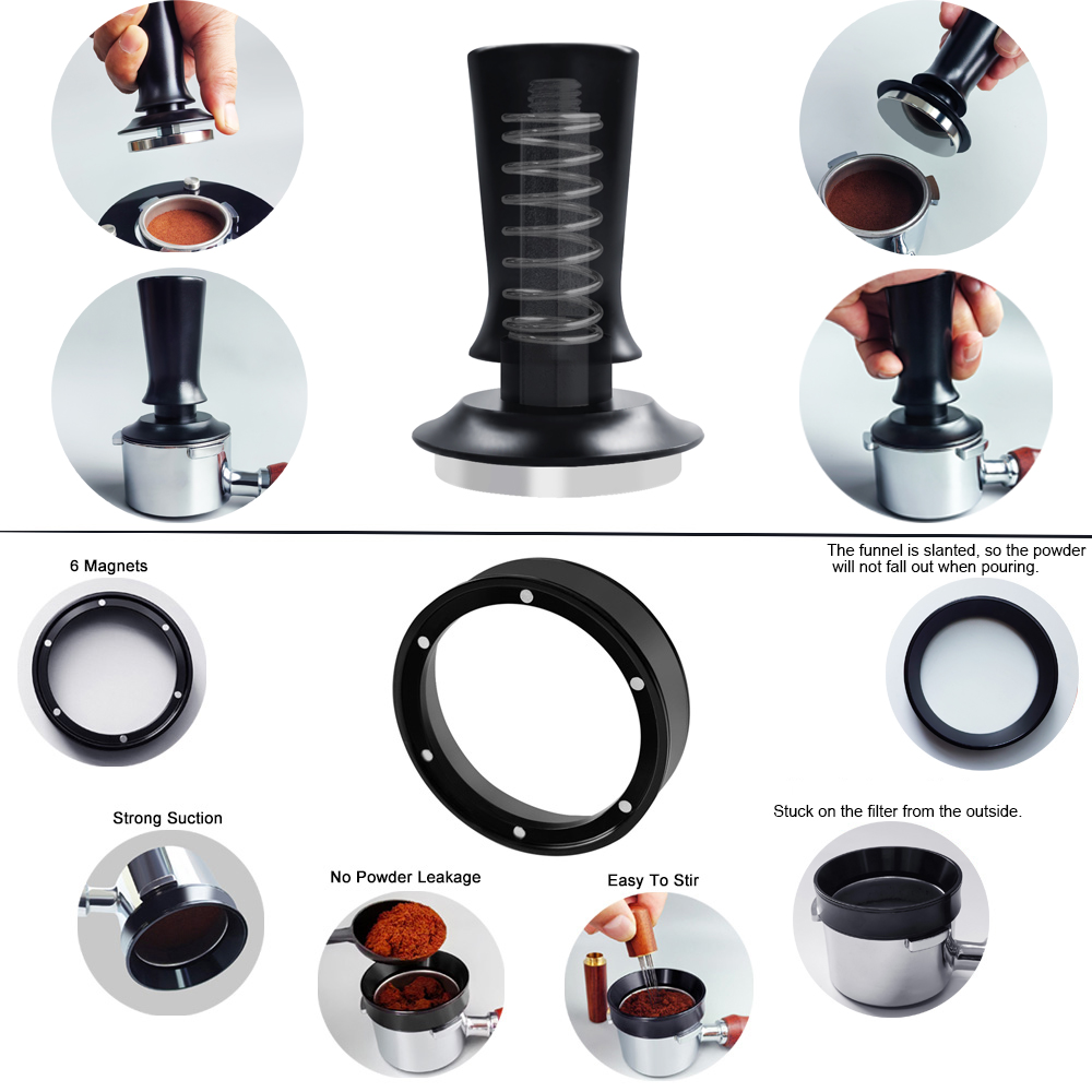 51/53/58mm Espresso Tamper, 5P - Dosing Funnel Ring review and price